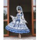 Bramble Rose Butterfly And Blue And White Porcelain One Piece(Reservation/2 Colours/Full Payment Without Shipping)